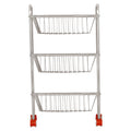 Parasnath Mirror Finish 3 Shelf Square Vegetable and Fruit Trolley, 3 Stand- 28 inch - PARASNATH