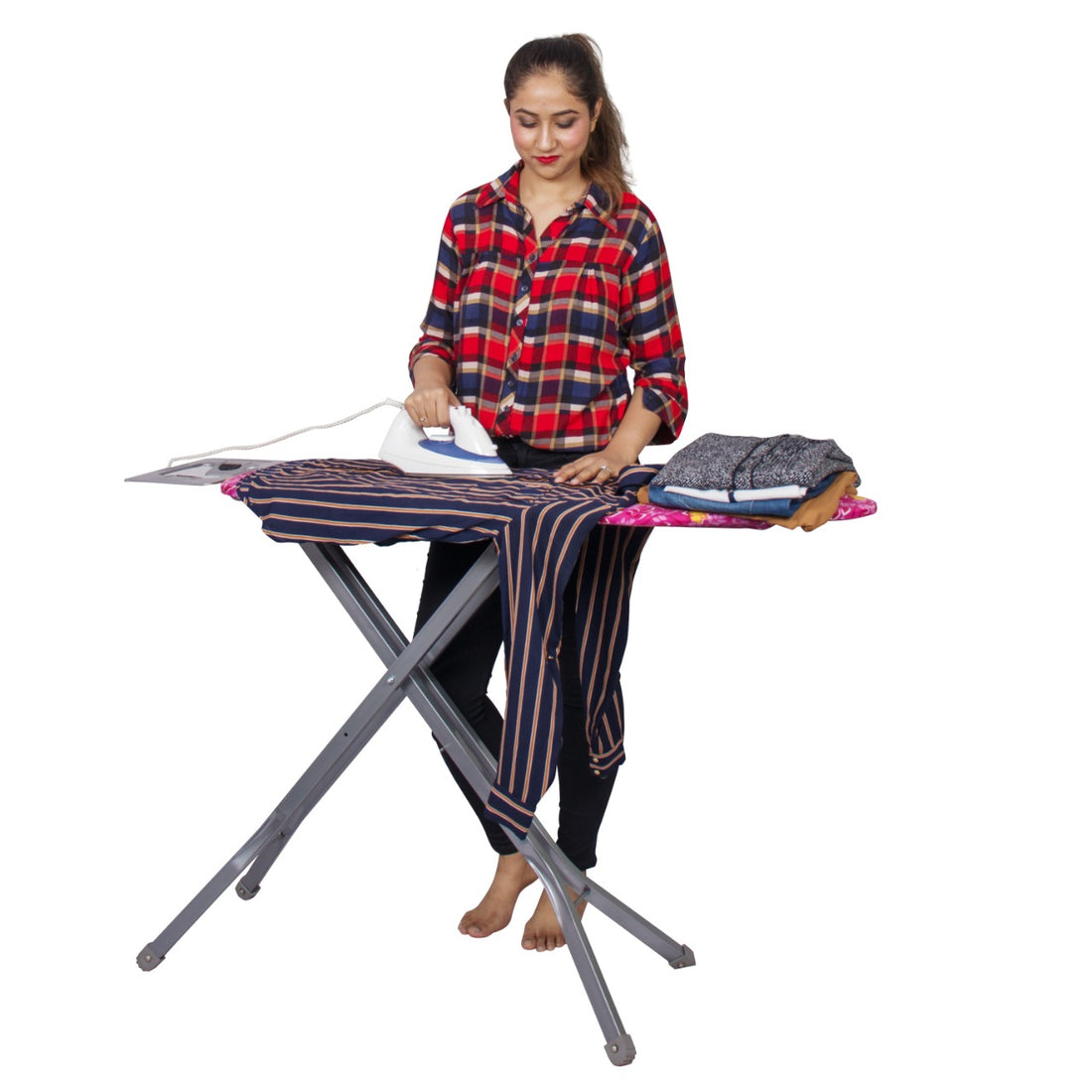 Parasnath Sunflower Steel Folding Ironing Board and Aluminised Surface - Made in India - PARASNATH