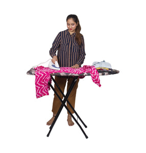 Parasnath Heavy Folding Large Ironing Board Table 18" X 48" (Colour May Vary, Multi-Color) - PARASNATH