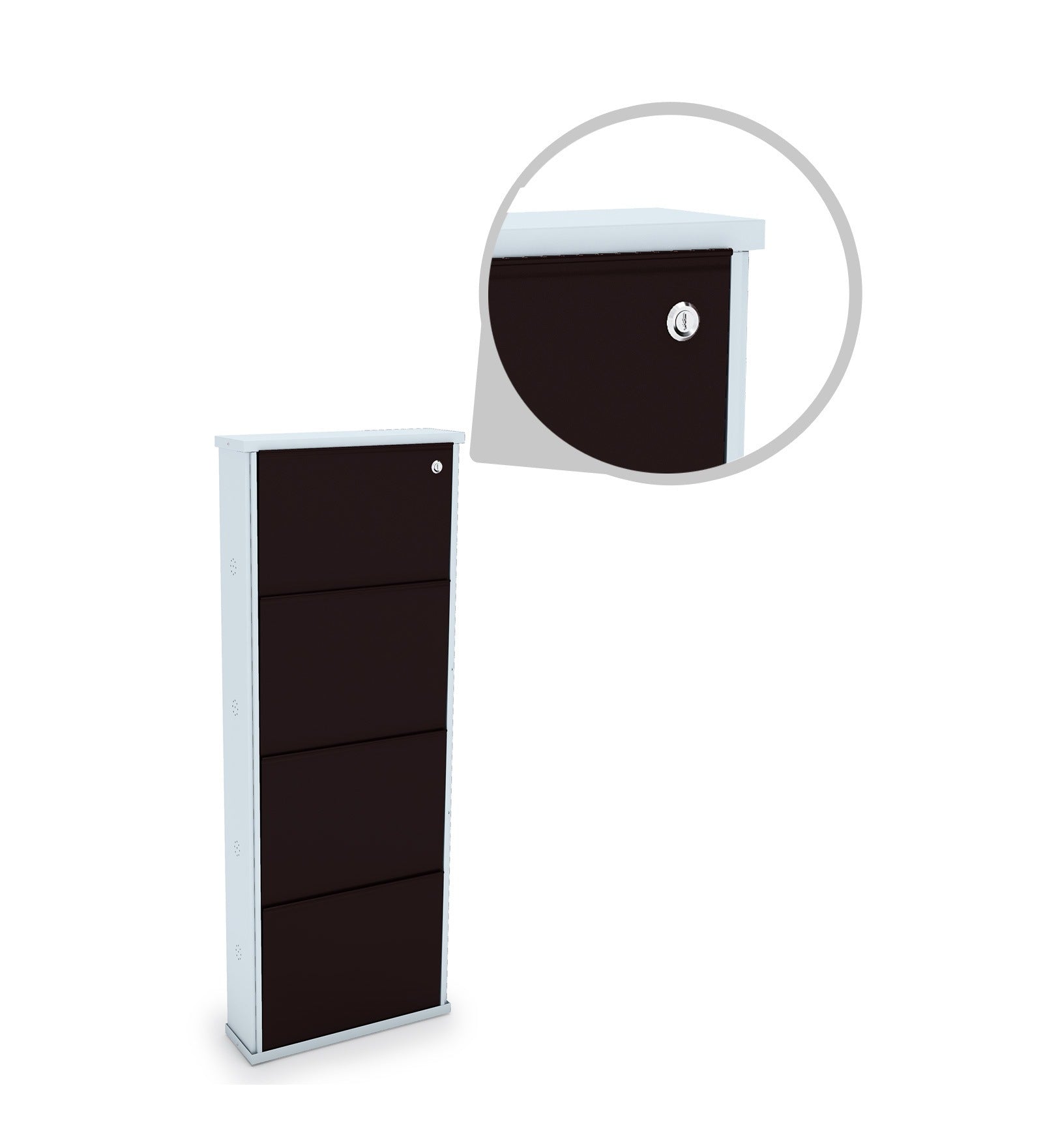 Parasnath BrownWhite Wall Shoe Rack 4 Shelves Shoes Stand - PARASNATH