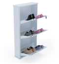 PARASNATH Pure White Wall Shoe Rack 3 Shelves Shoes Stand - PARASNATH