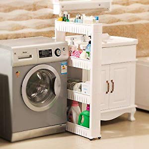 Parasnath 4 Tier Slim Rolling Cart Kitchen Storage Organiser Rack Holder with Wheel - PARASNATH