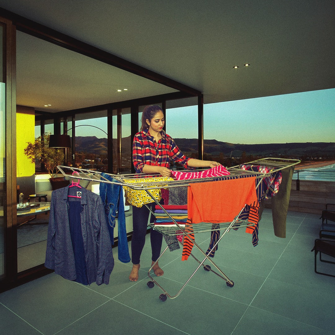 PARASNATH Prime Stainless Steel Butterfly Extra Large Foldable Cloth Dryer/Clothes Drying Stand - Made in India - PARASNATH