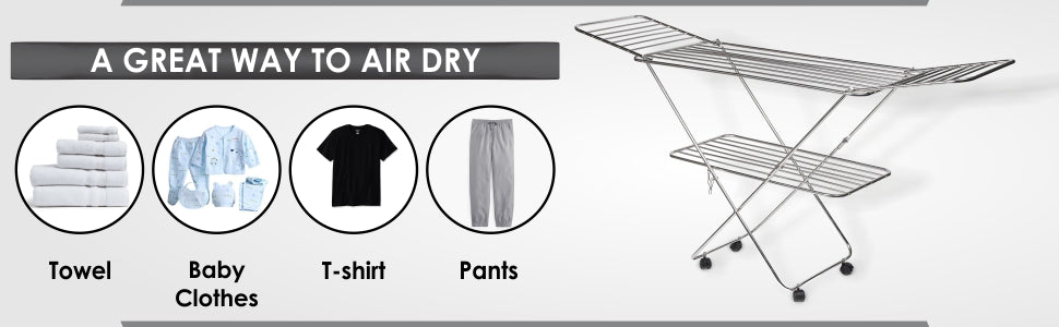 PARASNATH Prime Stainless Steel Butterfly Extra Large Foldable Cloth Dryer/Clothes Drying Stand - Made in India - PARASNATH