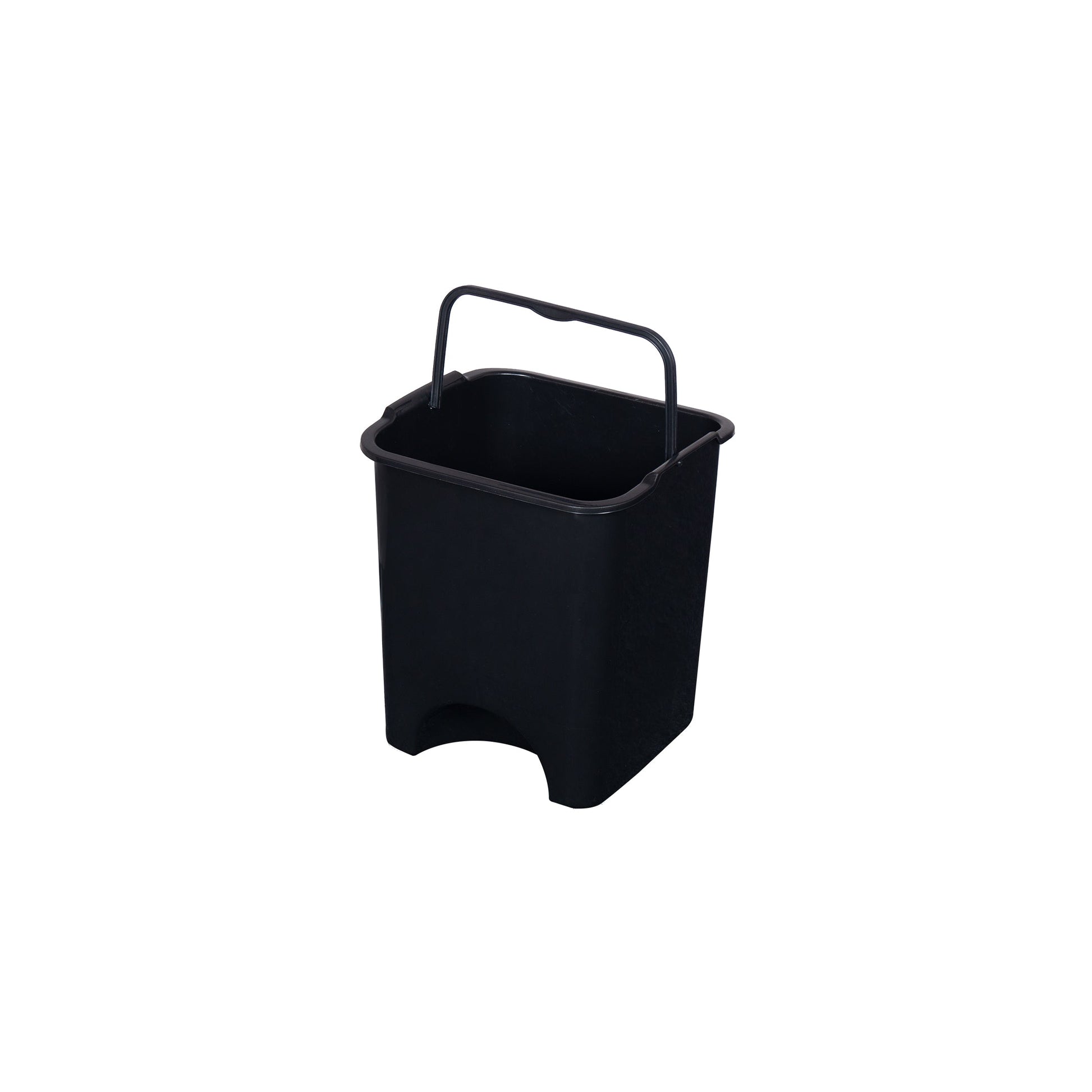 PARASNATH Rattan Design (Black Colour) Pedal Dustbin 7Litre Modern Light-weight Dustbin for Home and Office Black Colour - Made In India - Small Size 8 inchX8 inchX11 inch - PARASNATH