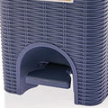 PARASNATH Rattan Design (Purple Colour) Pedal Dustbin 11Litre Modern Light-weight Dustbin for Home and Office Purple Colour - Made In India - Size 10 inchX10 inchX13 inch - PARASNATH