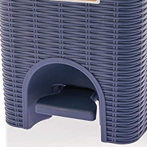 PARASNATH Rattan Design (Purple Colour) Pedal Dustbin 11Litre Modern Light-weight Dustbin for Home and Office Purple Colour - Made In India - Size 10 inchX10 inchX13 inch - PARASNATH