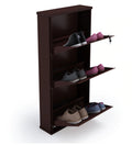 PARASNATH Coffee Colour Wall Shoe Rack 3 Shelves Shoes Stand - PARASNATH