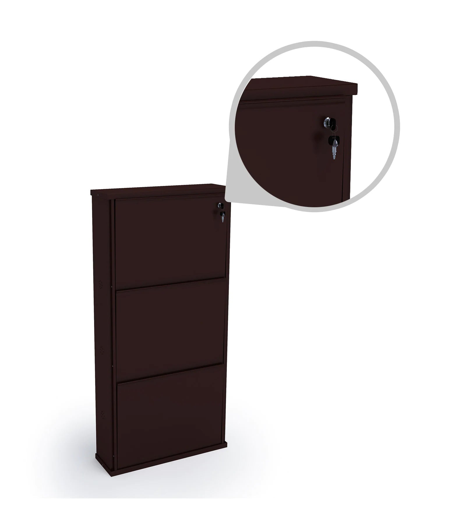 PARASNATH Coffee Colour Wall Shoe Rack 3 Shelves Shoes Stand - PARASNATH