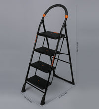 Load image into Gallery viewer, Parasnath Black Diamond Heavy Folding Ladder With Wide Steps 4 Steps 4.1 Ft Ladder - PARASNATH
