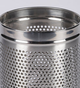 Parasnath Stainless Steel Perforated Round Dustbin, 6L - 7 X 11 Inch - PARASNATH