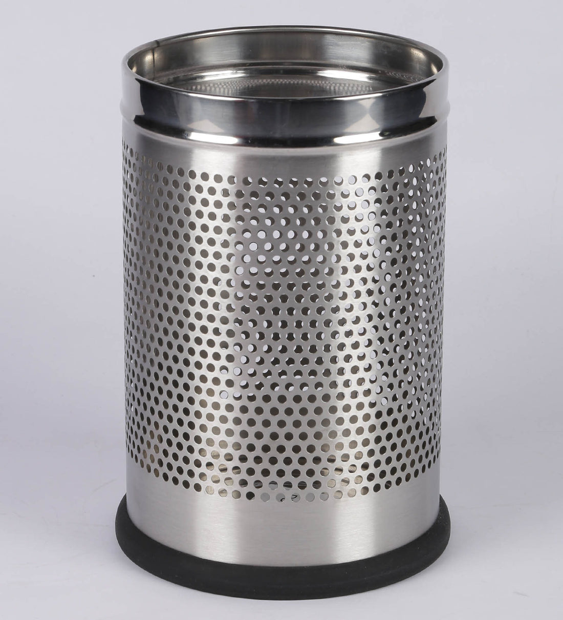 Parasnath Stainless Steel Perforated Round Dustbin, 6L - 7 X 11 Inch - PARASNATH