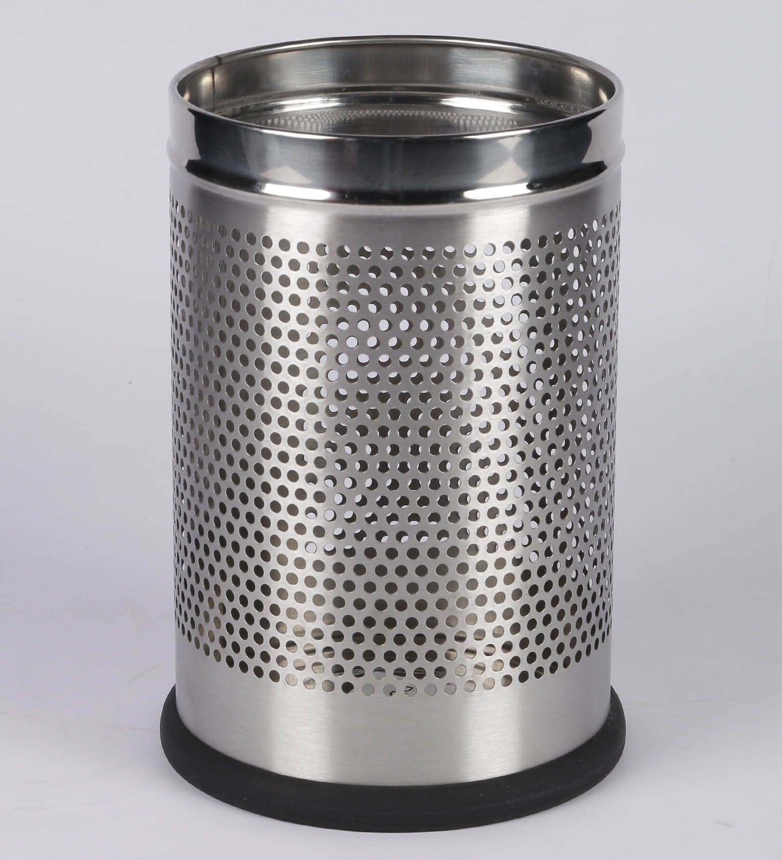 Parasnath Stainless Steel Perforated Round Dustbin, 6L - 7 X 11 Inch - PARASNATH
