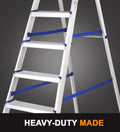 PARASNATH Aluminium Blue Heavy Folding Maple Ladder 7 Step 7.3 Ft - PARASNATH