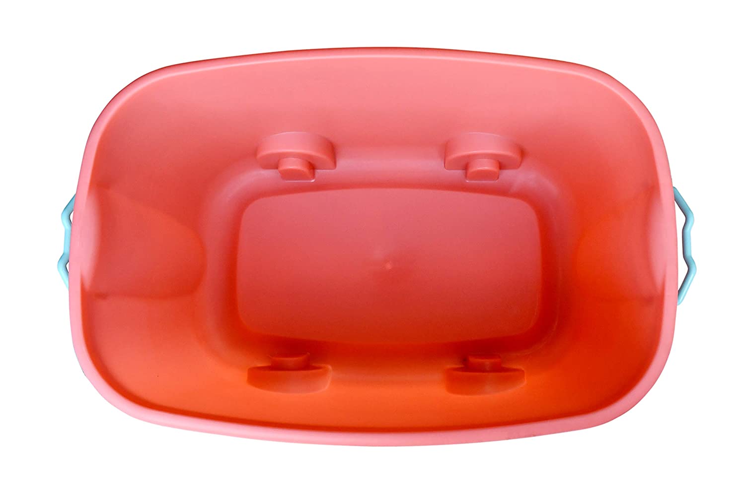PARASNATH Rolling Storage Container Box (PinkBlue Colour)- 25 Litre Super Large With Wheels Size (50X33X26 cm) - PARASNATH