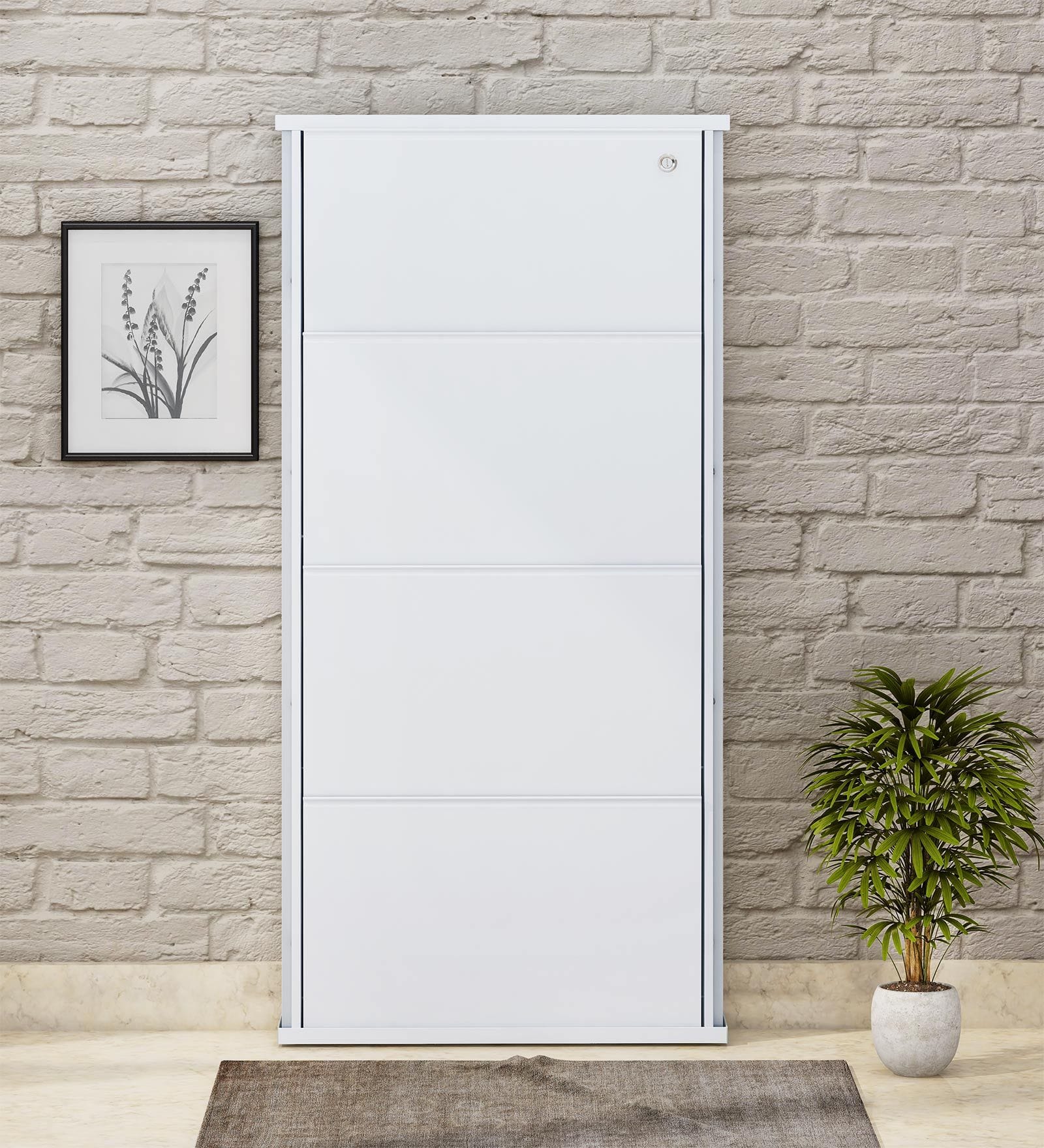 PARASNATH Pure White Wall Shoe Rack Shelves – Space-Saving Durable