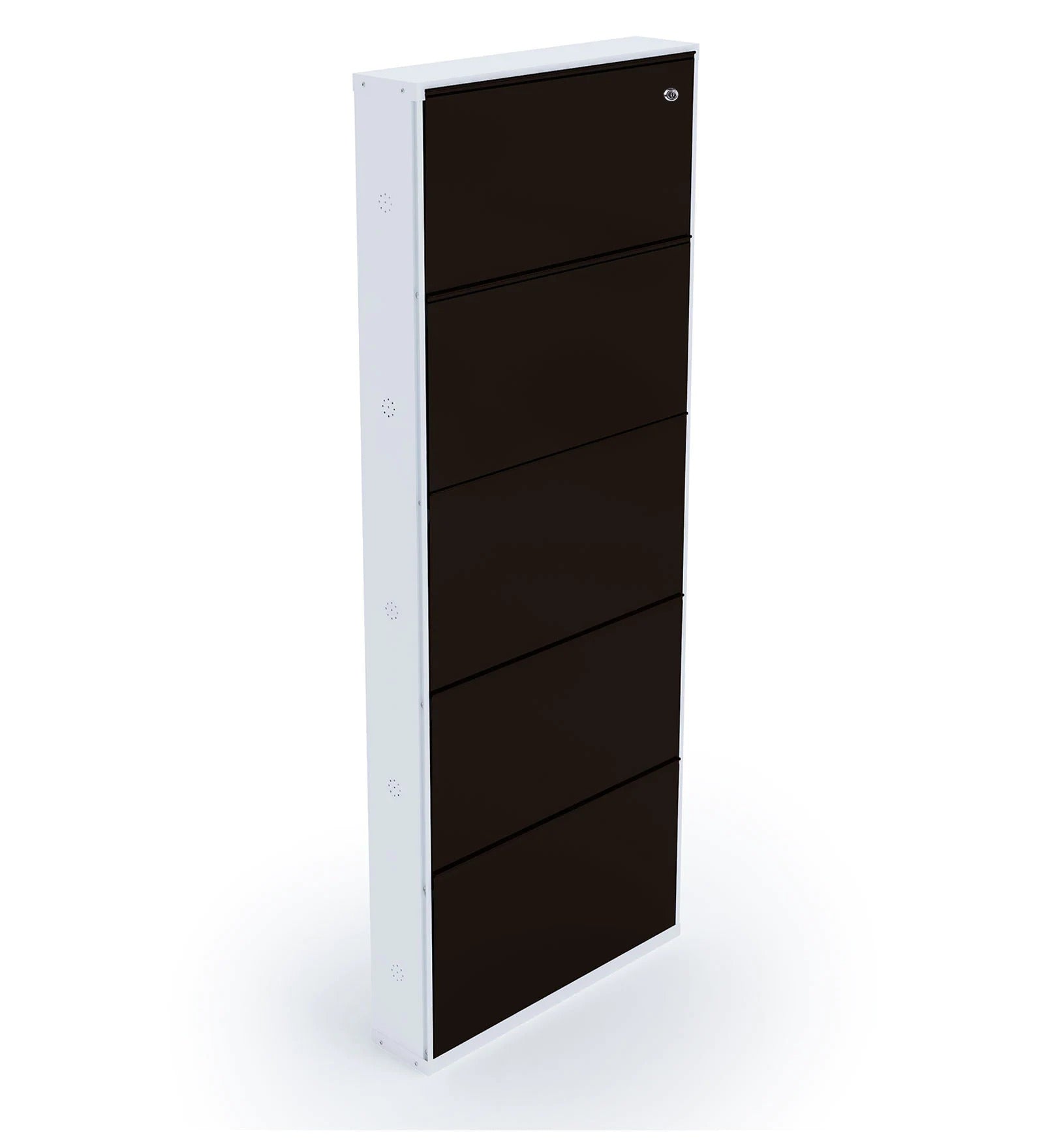 Parasnath BrownWhite Wall Shoe Rack 5 Shelves Shoes Stand - PARASNATH