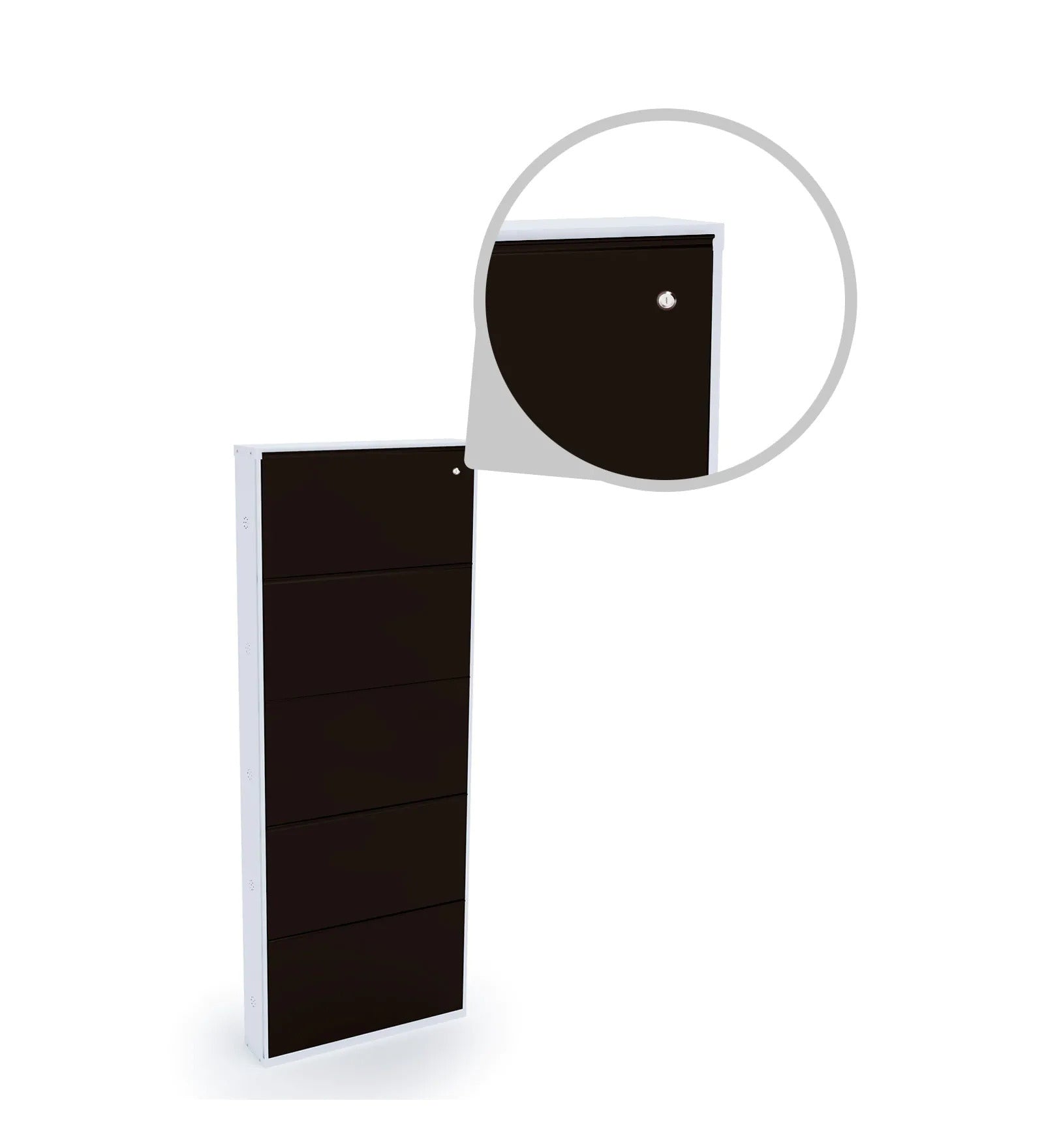 Parasnath BrownWhite Wall Shoe Rack 5 Shelves Shoes Stand - PARASNATH