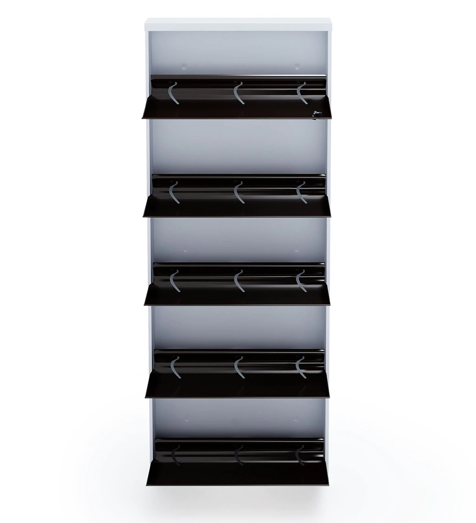 Parasnath BrownWhite Wall Shoe Rack 5 Shelves Shoes Stand - PARASNATH