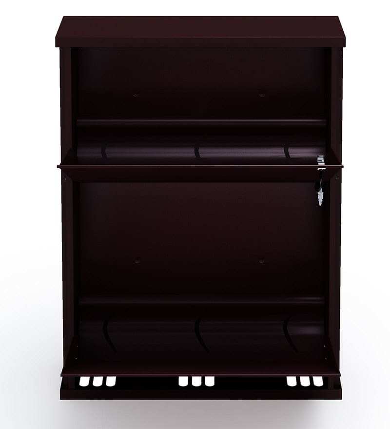PARASNATH Coffee Colour Wall Shoe Rack 2 Shelves Shoes Stand - PARASNATH