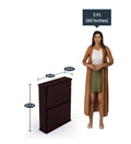 PARASNATH Coffee Colour Wall Shoe Rack 2 Shelves Shoes Stand - PARASNATH