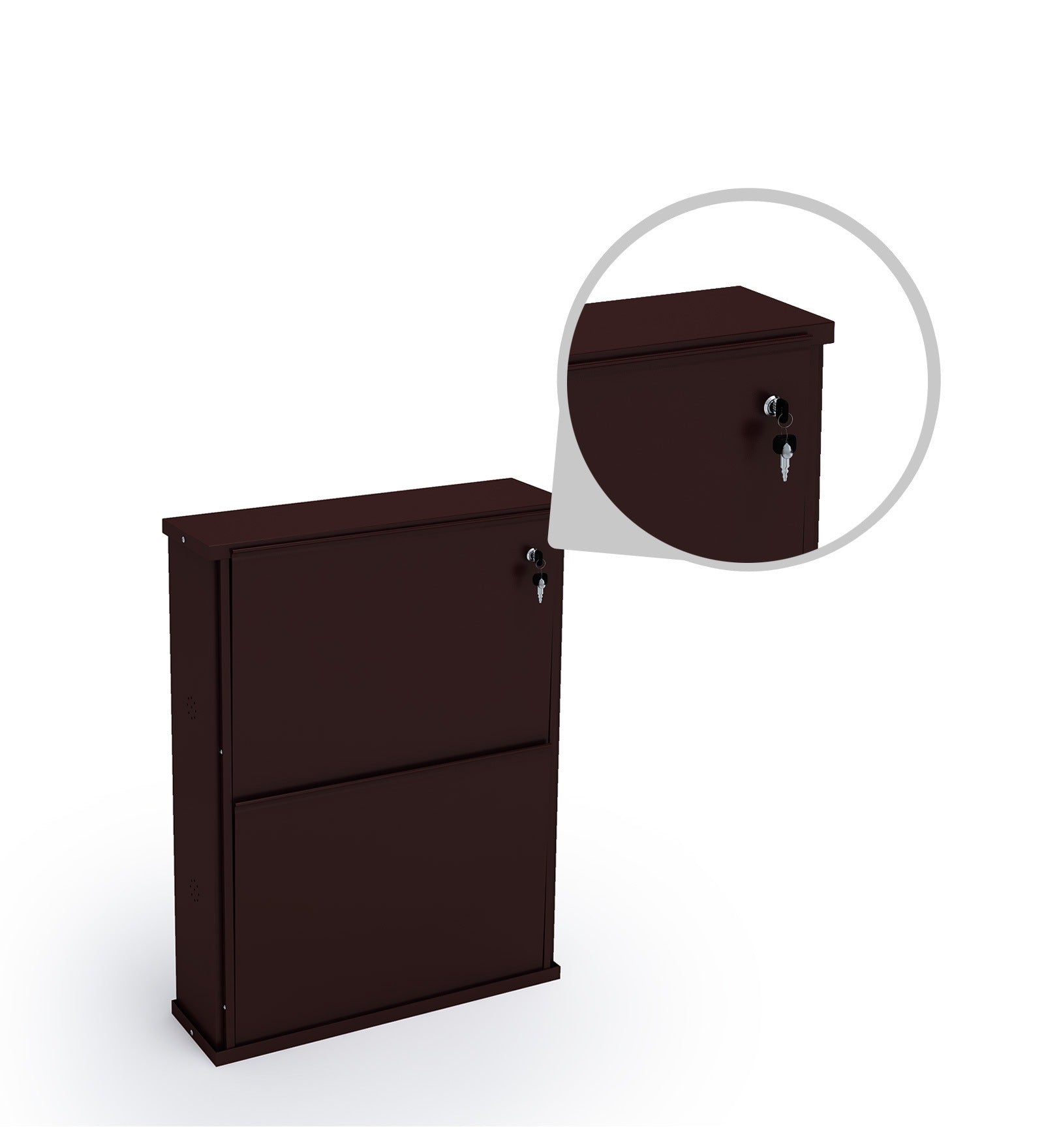 PARASNATH Coffee Colour Wall Shoe Rack 2 Shelves Shoes Stand - PARASNATH