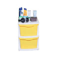 PARASNATH Boxo 2 Layer (Yellow) Multi-Purpose Modular Drawer Storage System for Home and Office with Trolley Wheels and Anti-Slip Shoes - PARASNATH