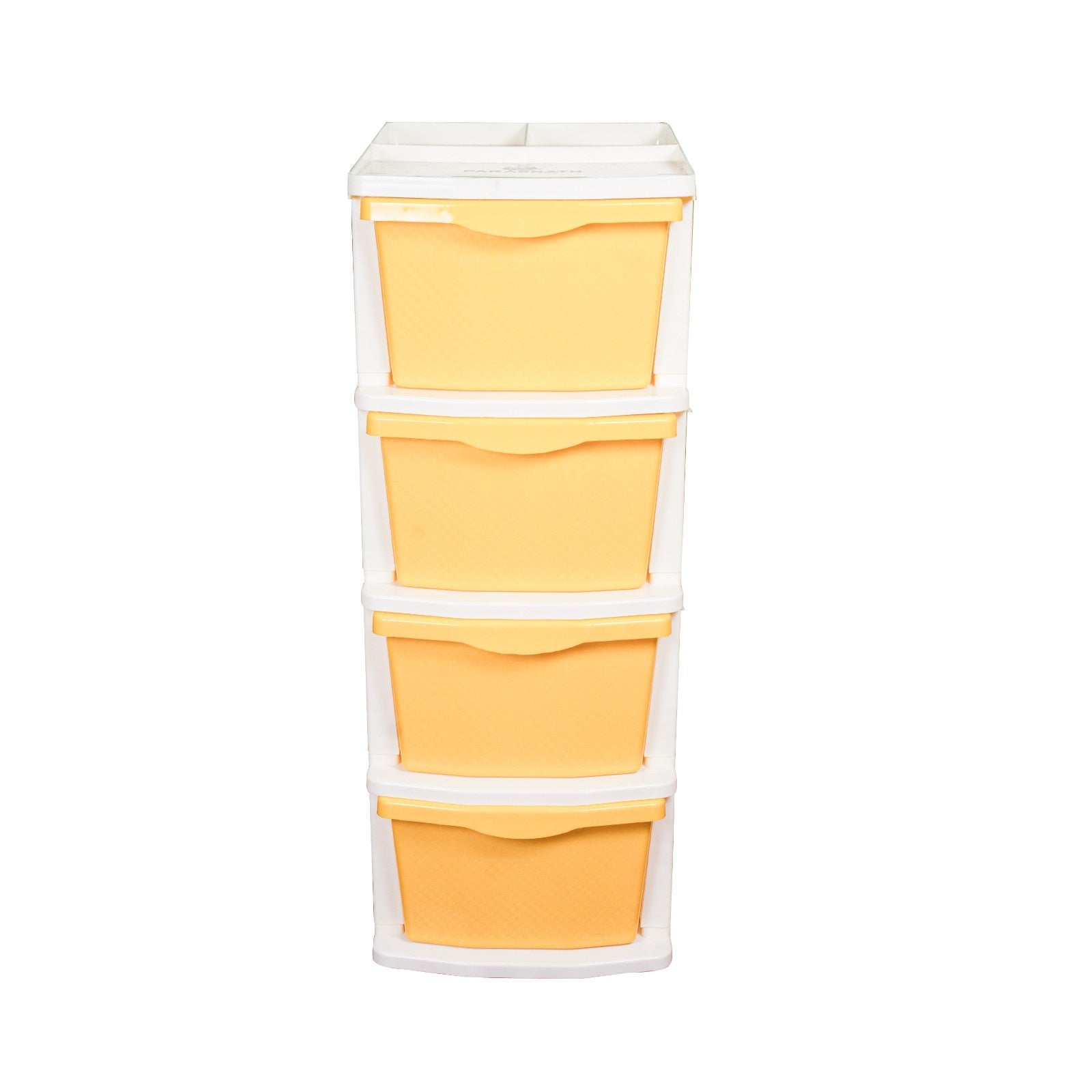 PARASNATH Boxo 4 Layer (Yellow) Multi-Purpose Modular Drawer Storage System for Home and Office with Trolley Wheels and Anti-Slip Shoes - PARASNATH