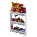 Parasnath 3 Tier Slim Rolling Cart Kitchen Storage Organiser Rack Holder with Wheels - PARASNATH