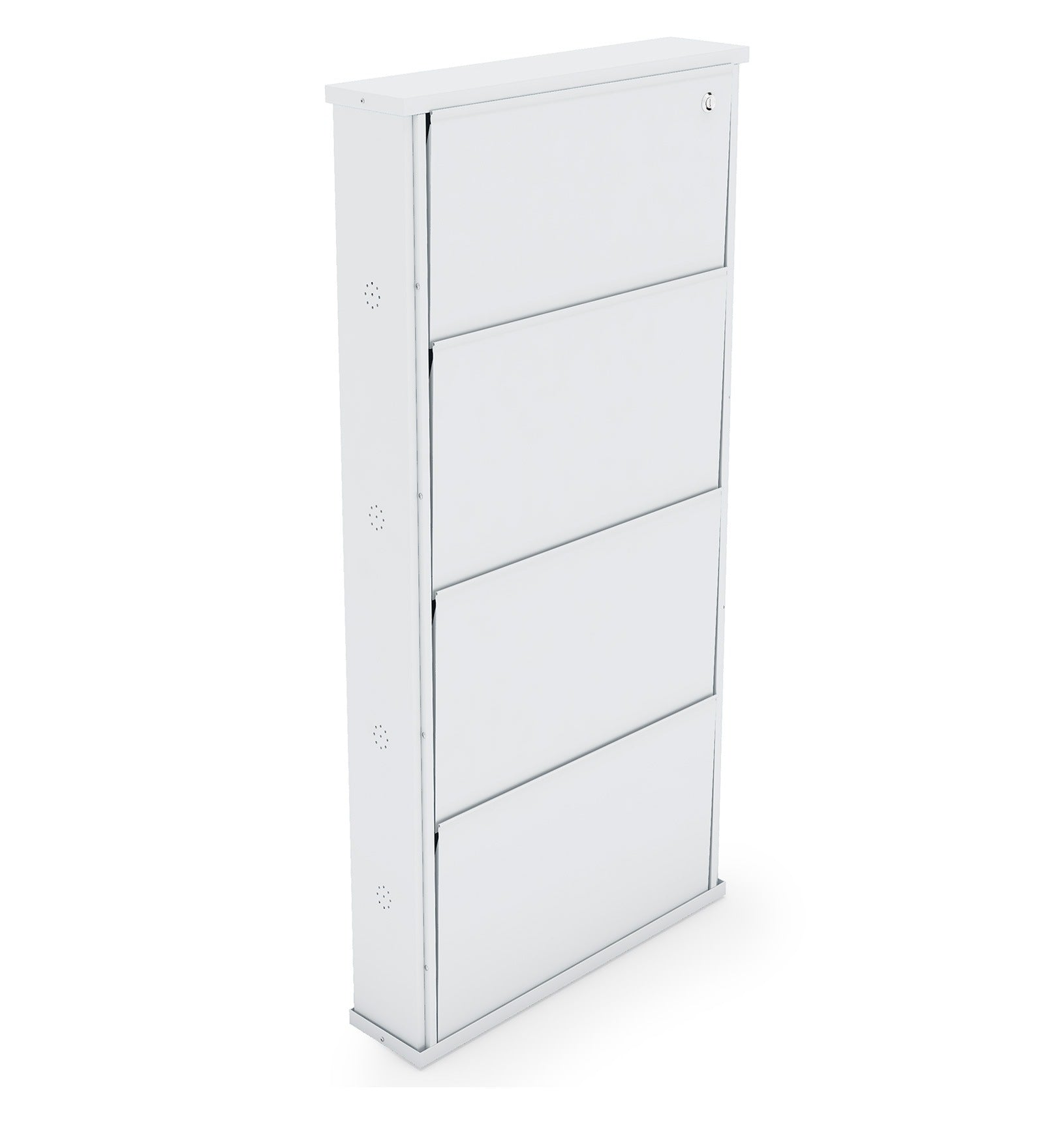 Parasnath Pure White Wall Shoe Rack 4 Shelves Shoes Stand - PARASNATH