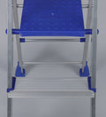 PARASNATH Aluminium Blue Heavy Folding Maple Ladder 3 Step 3.2 Ft - PARASNATH
