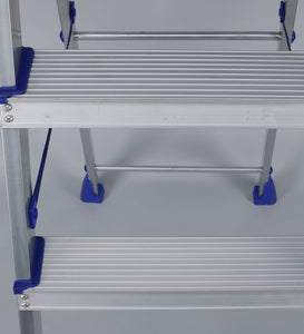 PARASNATH Aluminium Blue Heavy Folding Maple Ladder 5 Step 5.2 Ft - PARASNATH
