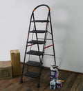 PARASNATH Back Diamond Heavy Folding Ladder With Wide Steps 6 Steps 6.2 Ft - PARASNATH