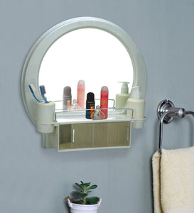 PARASNATH Prime Beautiful Decor Designer Plastic Bathroom Cabinet Mirror - PARASNATH
