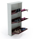 PARASNATH BrownWhite Wall Shoe Rack 3 Shelves Shoes Stand - PARASNATH