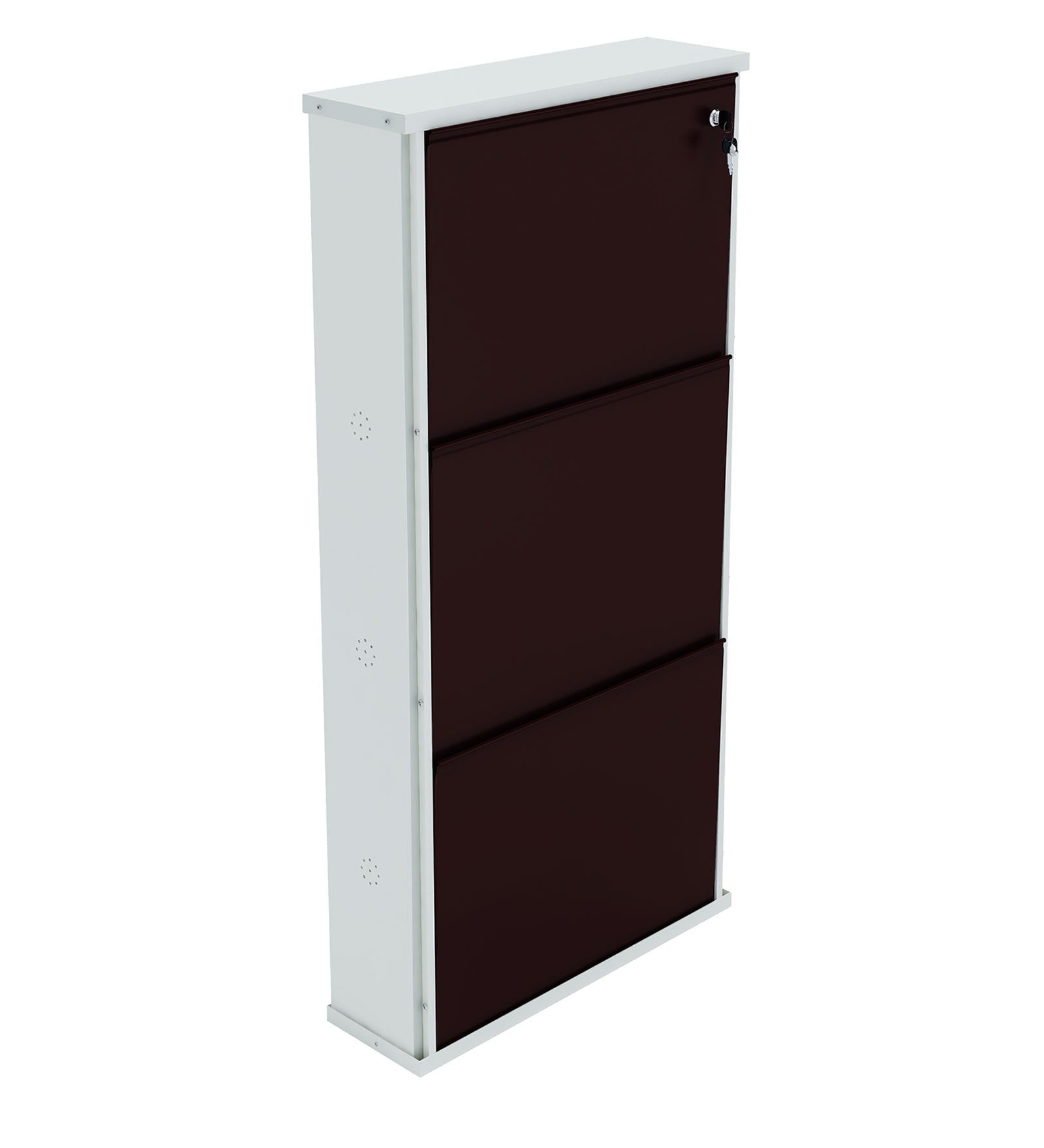 PARASNATH BrownWhite Wall Shoe Rack 3 Shelves Shoes Stand - PARASNATH